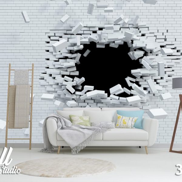 3D foto tapeta slomljen zid 3D-19 - 3d fototapete