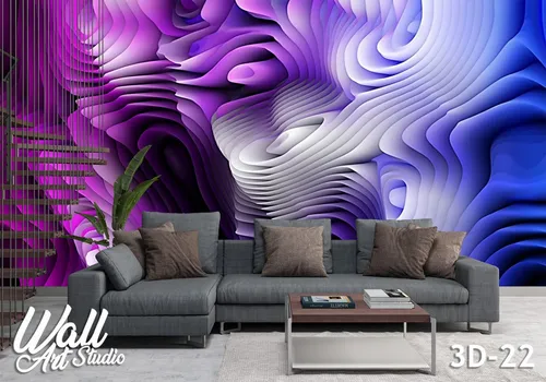 3D foto tapeta ljubičasta šara 3D-22 - 3d fototapete