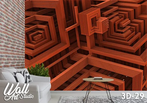 3D foto tapeta narandžaste kocke 3D-29 - 3d fototapete