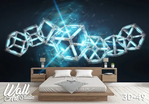 3D foto tapeta isijavajuće kocke 3D-49 - 3d fototapete