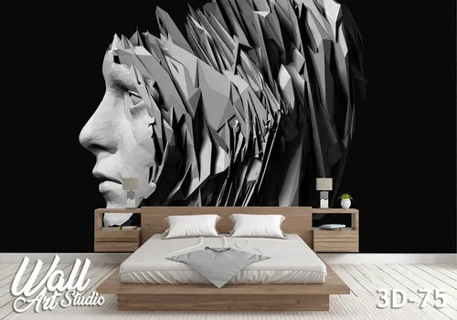 3D foto tapeta profil lica 3D-75 - 3d fototapete
