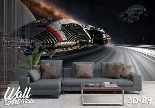 3D foto tapeta svemirski brod 9 3D-89 - 3d fototapete