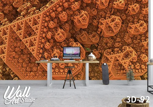 3D foto tapeta narandžasta struktura 3D-92 - 3d fototapete