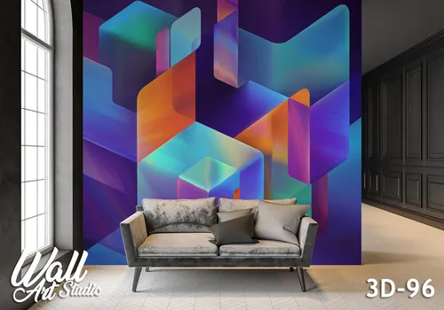 3D foto tapeta raznobojna šara 3D-96 - 3d fototapete