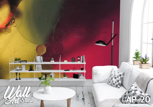 Apstrakcija foto tapeta roze-žuto - Tapete za zid Apstrakcija