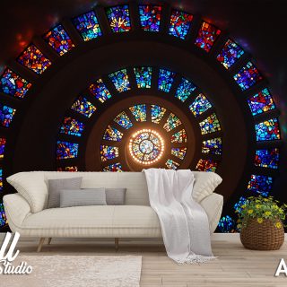 Arhitektura foto tapeta spirala vitraž - Tapete za zid Arhitektura