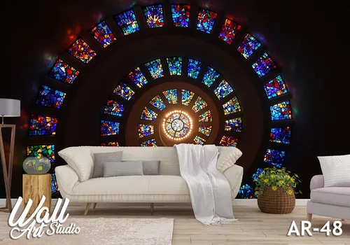 Arhitektura foto tapeta spirala vitraž - Tapete za zid Arhitektura