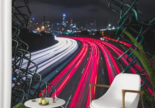 Automobili foto tapeta duga ekspozicija - Tapete za zid Automobili