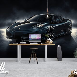 Automobili foto tapeta Ferrari crni - Tapete za zid Automobili