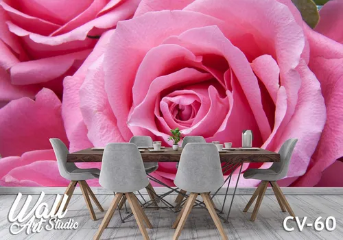 Cveće foto tapeta roze ruža - Tapete za zid Cveće
