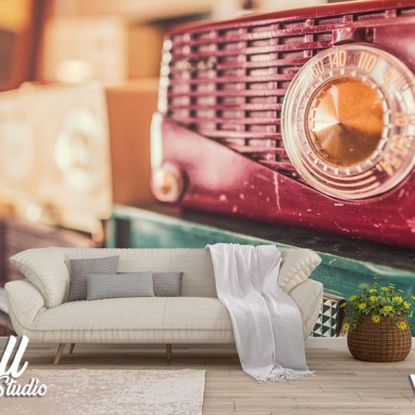 Foto tapeta radio - Tapete za zid Vintage