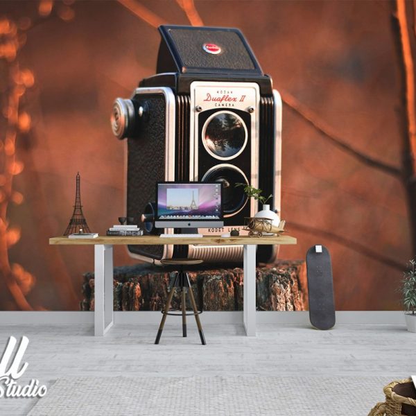 Foto tapeta retro kamera - Tapete za zid Vintage