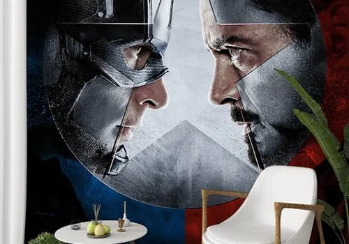 Foto tapeta Captain America vs Iron man - Tapete za zid Marvel