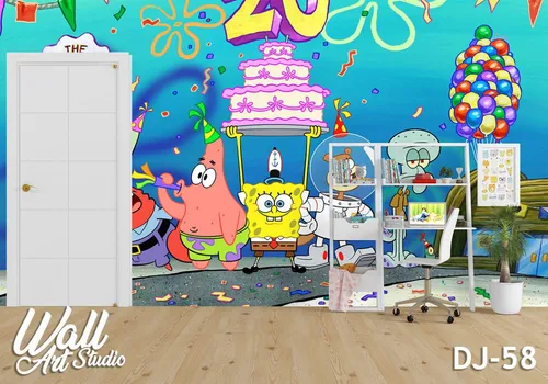 Foto tapeta Sunđer Bob - Tapete za zid Dečije