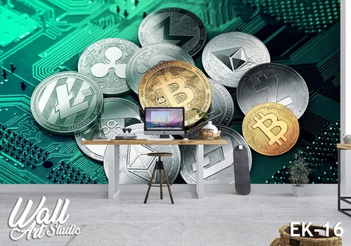 Foto tapeta bitcoin 3 - Tapete za zid Ekonomija