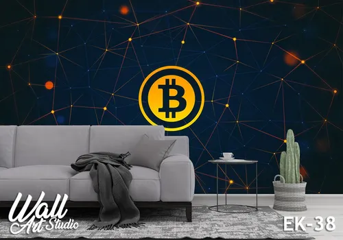 Foto tapeta bitcoin logo - Tapete za zid Ekonomija
