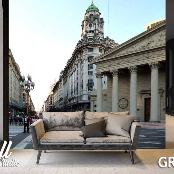 Foto tapeta gradska ulica i zgrade - Fototapete za zid - Gradovi