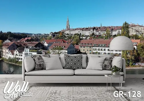 Foto tapeta gradić i crkva - Fototapete za zid - Gradovi