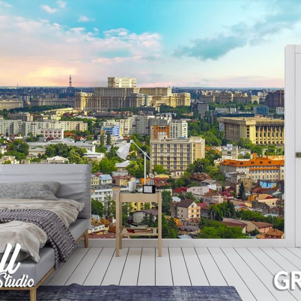 Foto tapeta panorama grada - Fototapete za zid - Gradovi
