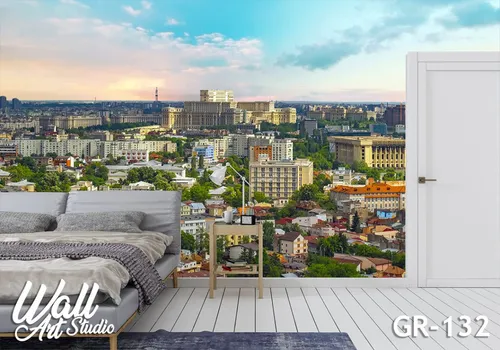 Foto tapeta panorama grada - Fototapete za zid - Gradovi