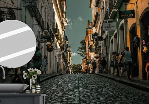 Foto tapeta ulična kaldrma - Fototapete za zid - Gradovi