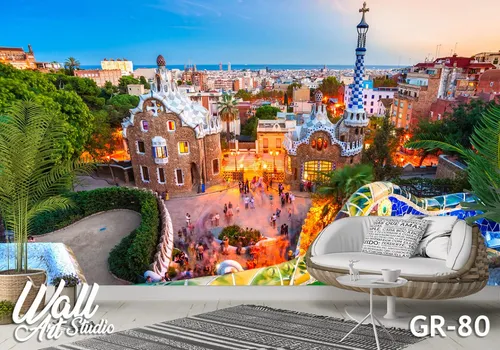 Foto tapeta pogled na grad 1 - Fototapete za zid - Gradovi