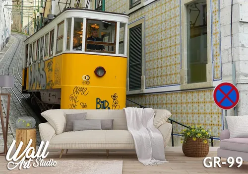Foto tapeta tramvaj - Fototapete za zid - Gradovi