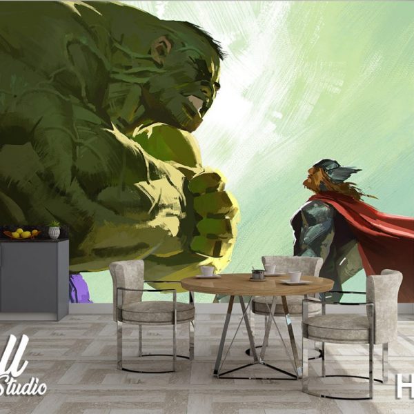 Foto tapeta Hulk vs Thor - Tapete za zid Marvel