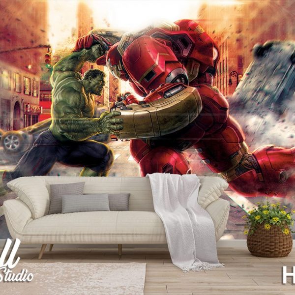 Foto tapeta Hulk vs Hulkbuster - Tapete za zid Marvel