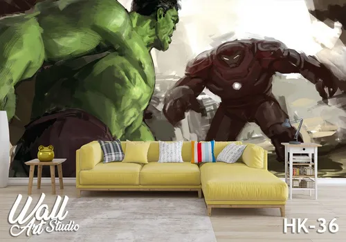 Foto tapeta Hulk vs Hulkbuster - Tapete za zid Marvel
