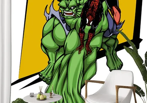 Foto tapeta Hulk vs Spiderman - Tapete za zid Marvel