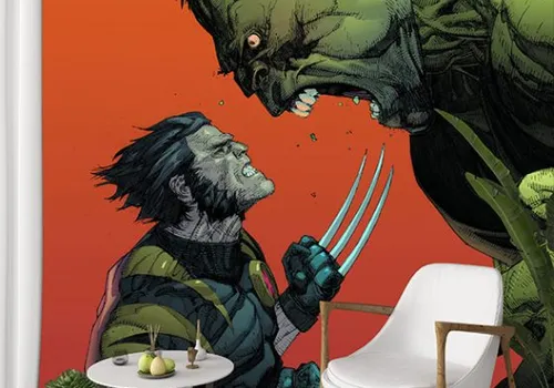 Foto tapeta Hulk vs Wolverine - Tapete za zid Marvel
