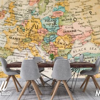 Foto tapeta mapa Evrope - Tapete za zid Mape sveta