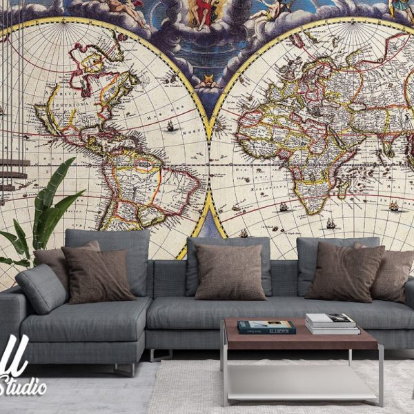 Foto tapeta mapa sveta polulopte - Tapete za zid Igrice