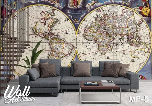 Foto tapeta mapa sveta polulopte - Tapete za zid Igrice