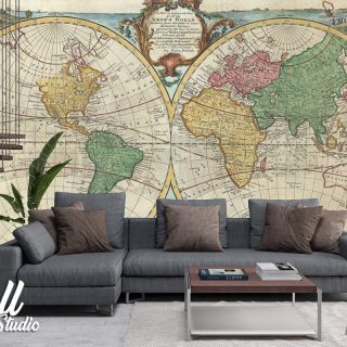 Foto tapeta stara mapa sveta 75 - Tapete za zid Mape sveta