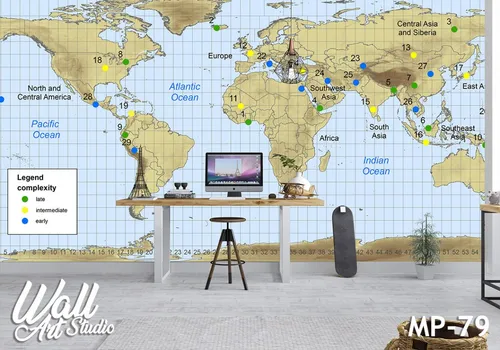 Foto tapeta mapa sveta 9 - Tapete za zid Mape sveta