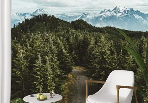 Foto tapeta šuma i planina - Tapete za zid Priroda