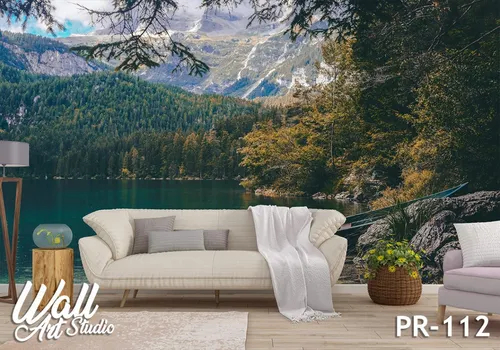Foto tapeta šuma i jezero - Tapete za zid Priroda