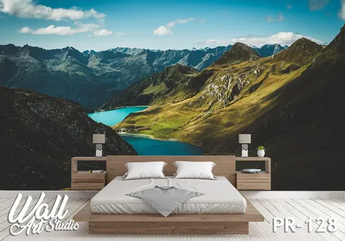 Foto tapeta jezero i planina 2 - Tapete za zid Priroda