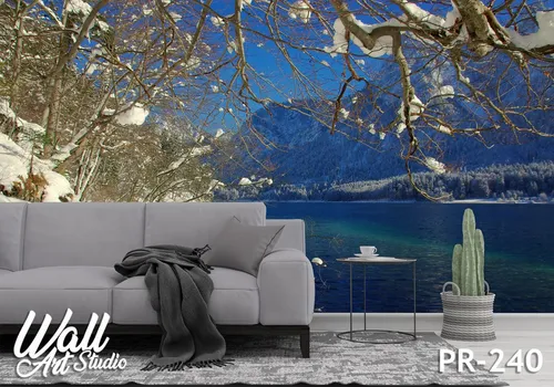 Foto tapeta reka i planina - Tapete za zid Priroda