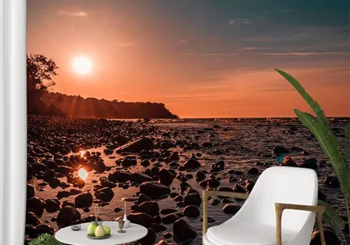 Foto tapeta sunce i obala - Tapete za zid Priroda