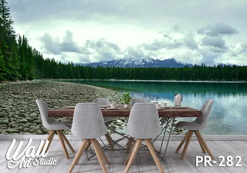 Foto tapeta jezero i planina - Tapete za zid Priroda