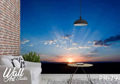 Foto tapeta sunce na horizontu - Tapete za zid Priroda