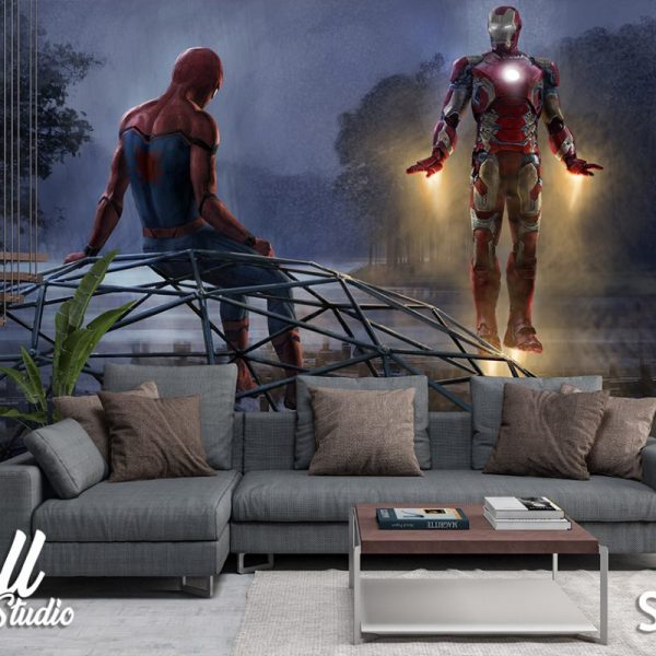 Foto tapeta Spiderman vs Iron man - Tapete za zid Marvel