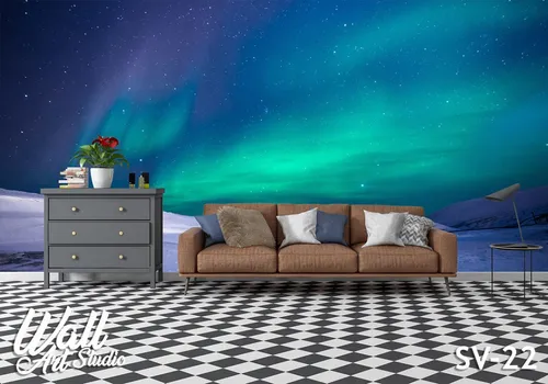 Foto tapeta polarna svetlost - Tapete za zid Svemir
