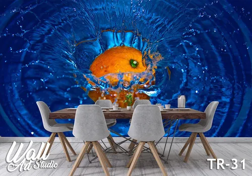 Foto tapeta sveža narandža - Tapete za zid Trpezarija