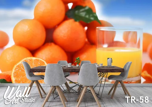Foto tapeta sok od narandže - Tapete za zid Trpezarija