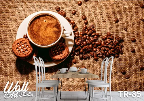 Foto tapeta zrnevlje i šoljica kafe - Tapete za zid Trpezarija