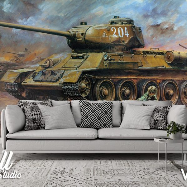 Foto tapeta tenk T 34 - Tapete za zid Vojne teme
